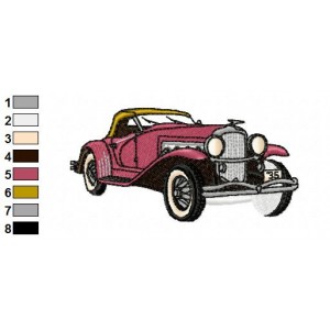 Classic Cars 10 Embroidery Design